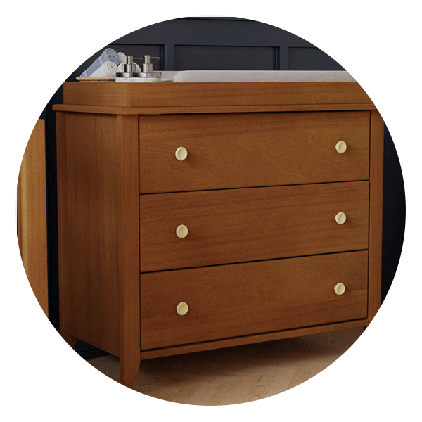 Image of Babyletto Sprout Three Drawer Dresser With Removable Changing Tray