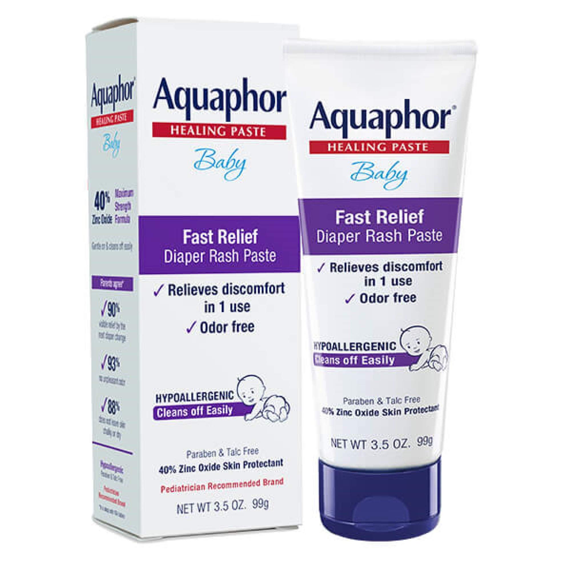 Image of Aquaphor Baby Diaper Rash Paste - For Serious Diaper Rash and Flare-ups - 3.5 Oz. Tube 3.5 Ounce (Pack of 1)
