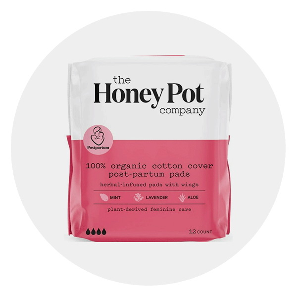 Image of The Honey Pot Company Organic Cotton Cover Post-Partum Pads